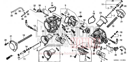 CARBURETOR (COMPONENT PARTS) VTR1000F5 de 2005